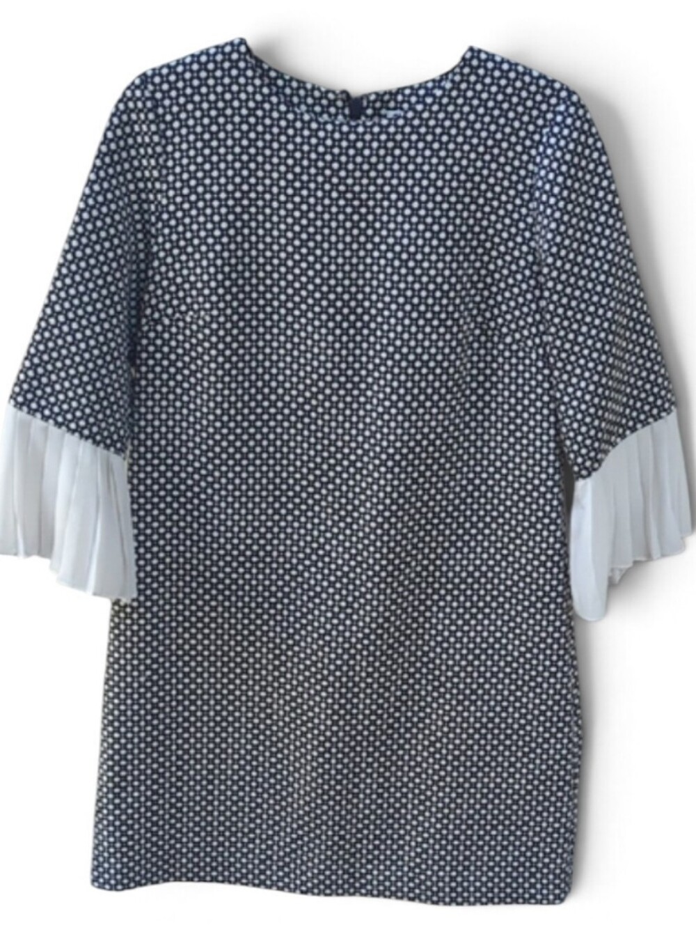 New York &Co, dark Navy diamond pattern dress. Med